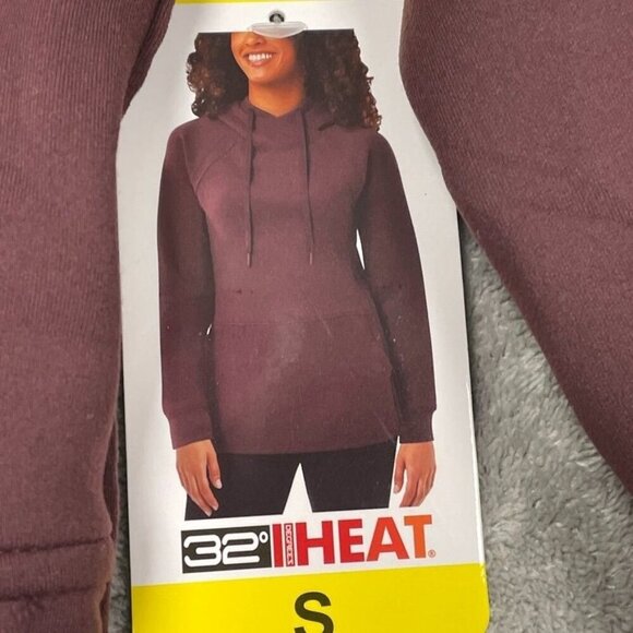 32 Degrees Heat Womens Hoodie S Polyester Spandex Plum 6692 - Picture 2 of 8